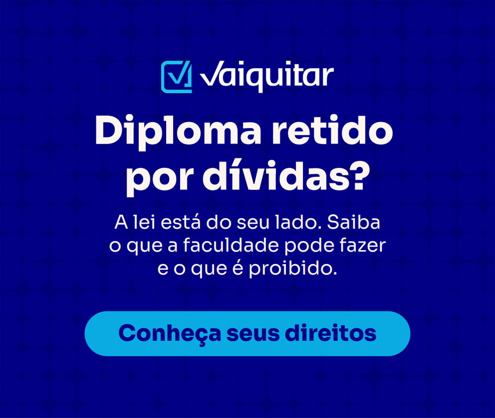 Banner Diploma Retido por Dívidas - Infográfico Vaiquitar
